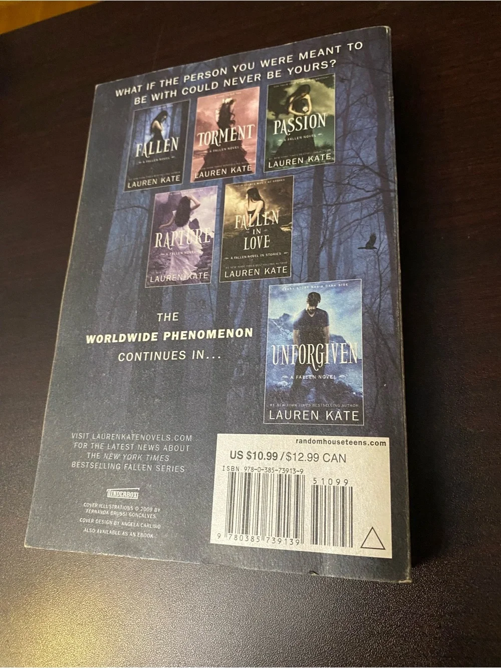 Fallen by Lauren Kate - Dark Blue Paperback